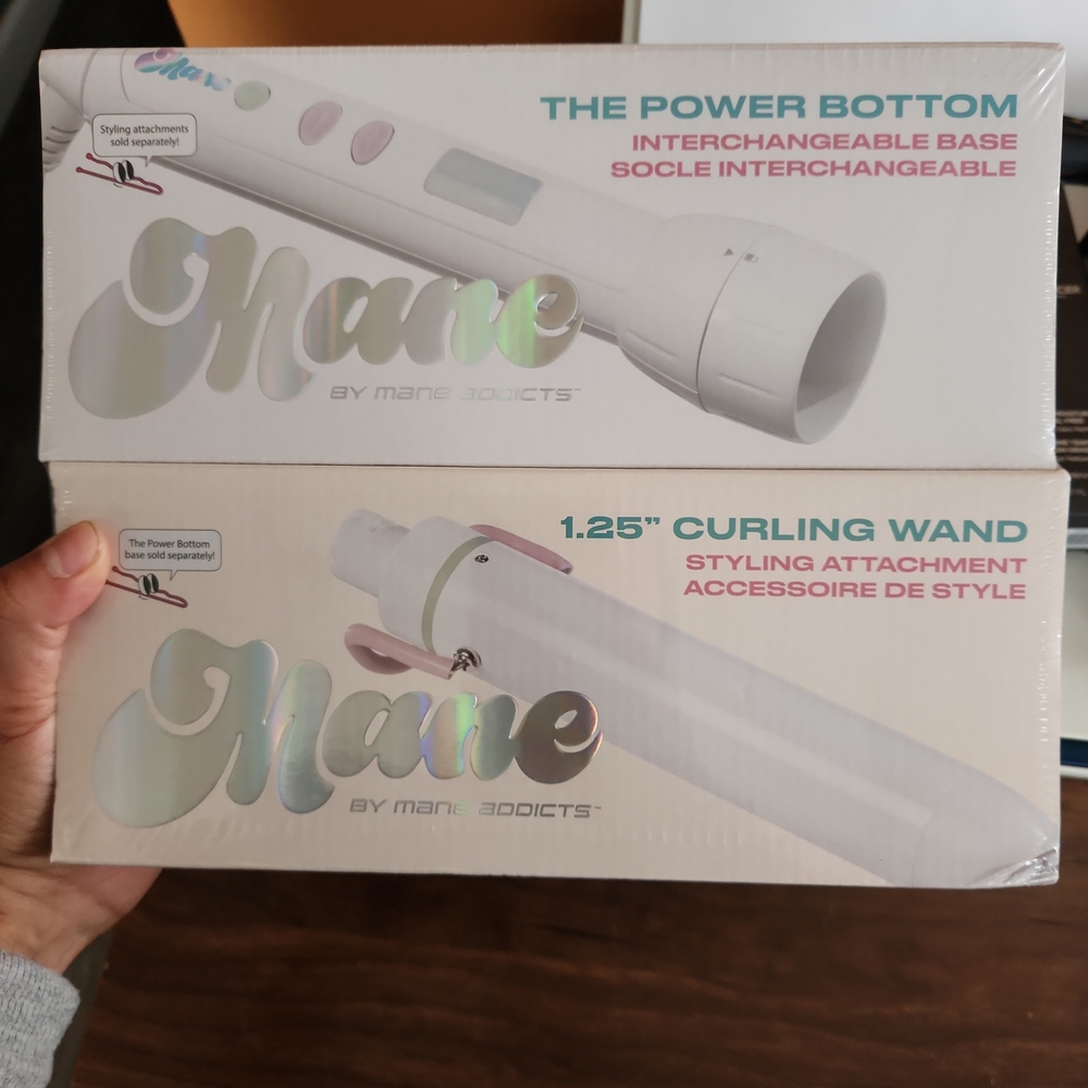 Sephora Mane Addicts Interchangeable Curling Wand - White and Pink